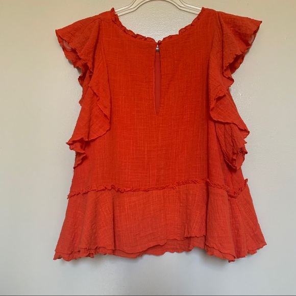 Anthropologie Maeve Cascade Ruffle Top Size - Picture 6 of 8